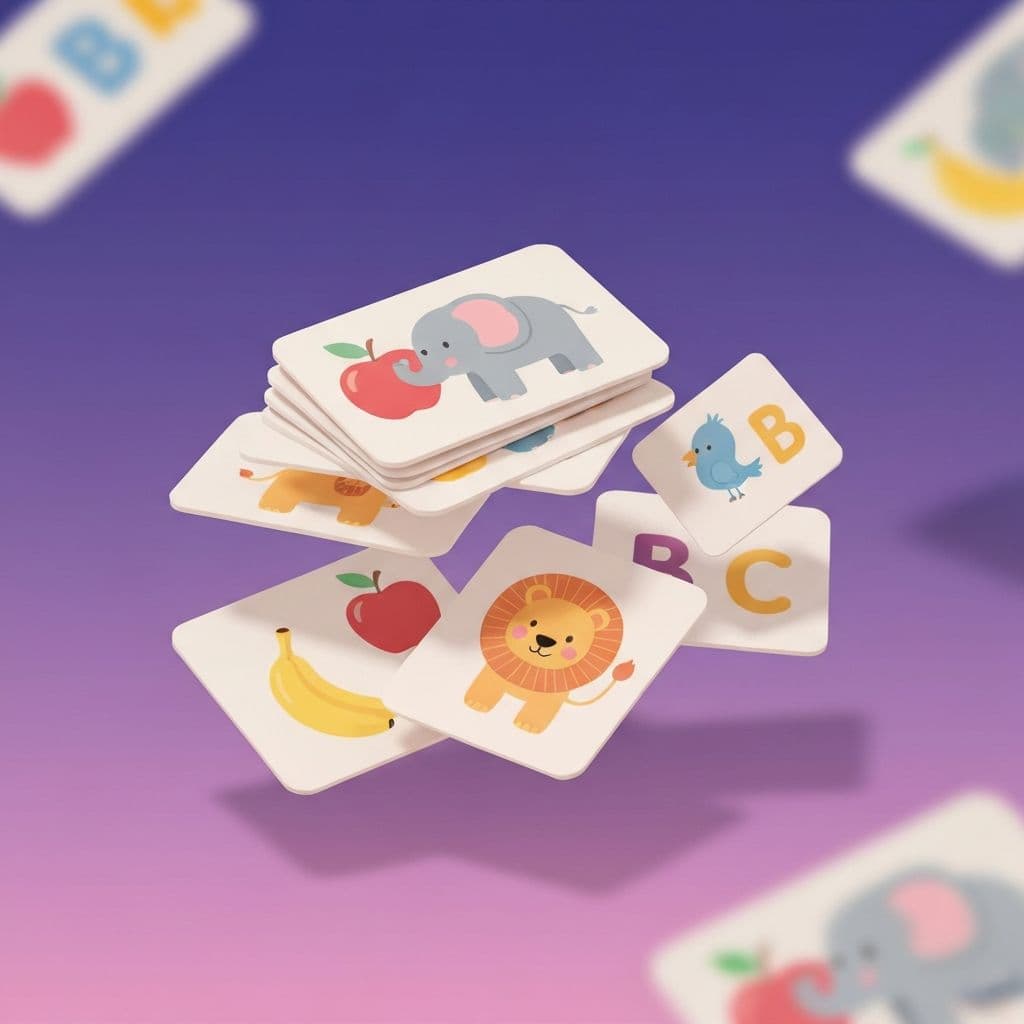 Colorful educational flashcards preview